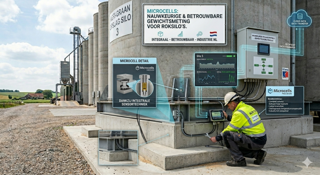 Gewichtsmeting roksilo met Microcells